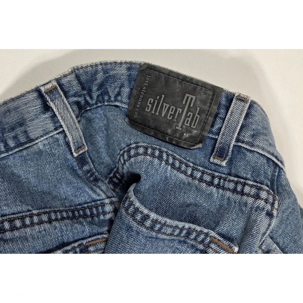 Levi's SilverTab Straight‎ and Loose Mens Jeans 32x32 Medium Wash Blue Denim